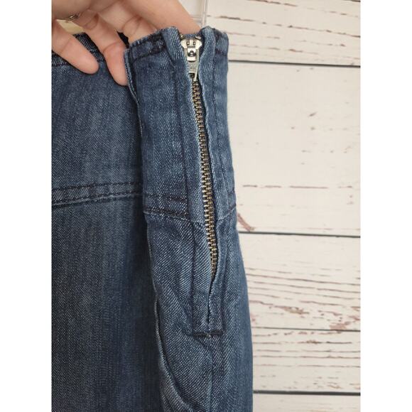 Cato Blue Denim Grunge Button High Rise Wide Leg Jeans Womens Plus Size 16W - Picture 9 of 11